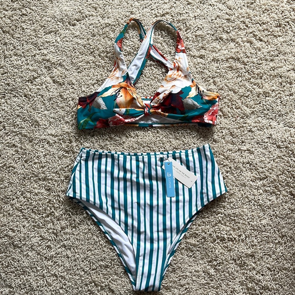 NWT Cupshe high waist bikini